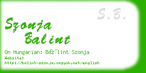 szonja balint business card